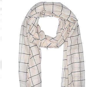 Rachel Pally Accessories - Rachel Pally cream grid scarf Rachel Pally Accessories - Rachel Pally cream grid scarf